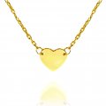 10K Yellow Gold Engravable Heart Pendant Necklace