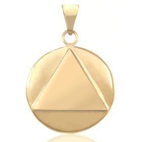 (image for) Men's Gold AA Disc Pendant