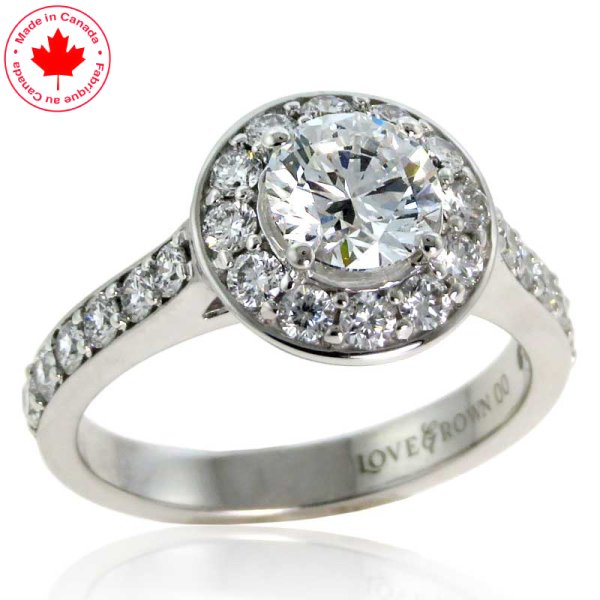 1.84ct. tw 14KW Halo Diamond Engagement Ring - Click Image to Close