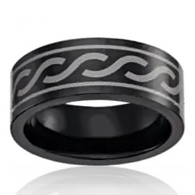 Back Tungsten Weave Design 8mm Band