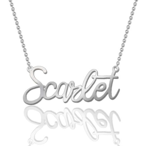 Custom Name Necklace in Hand Script - Click Image to Close