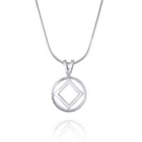 (image for) 1/2" Diamond Cut Gold NA Symbol Pendant