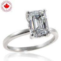 2.04ct Emerald Cut Diamond Solitaire Ring