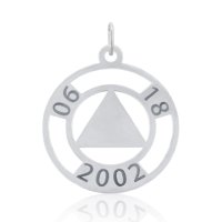 (image for) Silver AA Pendant with Date Engraving