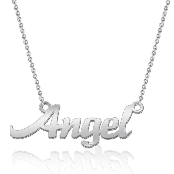 Custom Name Necklace in Swoop Script - Click Image to Close