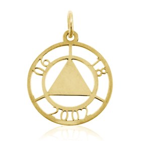 (image for) Gold AA Pendant with Cutout Date