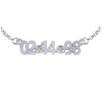 (image for) Silver NA Pendant Custom Date Cut-out
