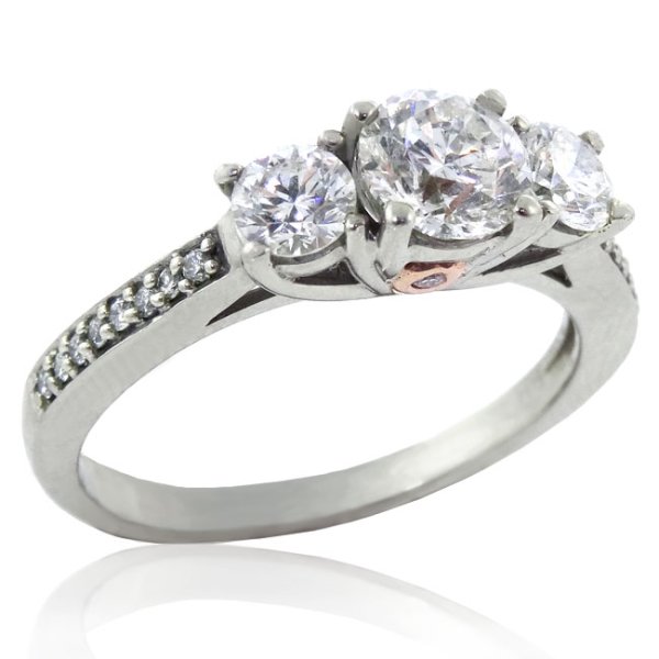(image for) 1.03ct tw Canadian Diamond Trinity 3 Stone Ring