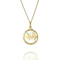 (image for) Gold NA Letters Pendant