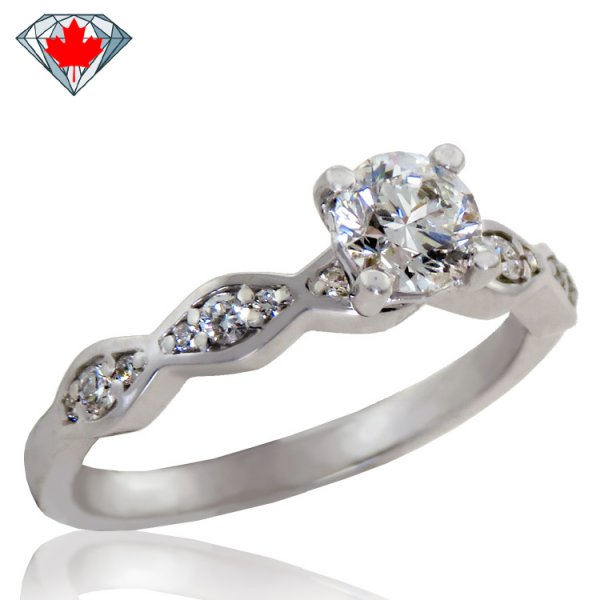 .65ct tw Cadenza Style Diamond Engagement Ring - Click Image to Close