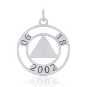 (image for) Silver AA Pendant with Date Engraving