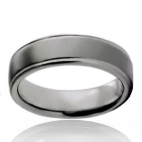 8mm Tungsten Band with Textured Centre