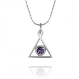 9/16" Sterling Silver Alanon Pendant with Amethyst