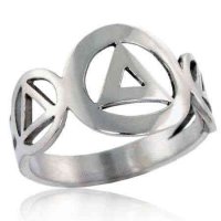 Silver Triple AA Symbol Ring