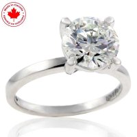 2.00ct Diamond Solitaire Ring in 14K White Gold
