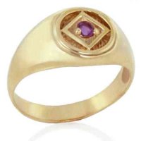 Gold NA Ring with Stone