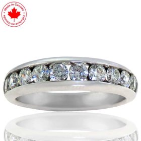 1.00ct tw Channel Set Diamond Band in 14K White Gold