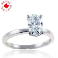 1.02ct Oval Diamond Solitaire Ring in 14K