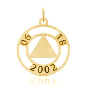 (image for) Gold AA Pendant with Date Engraving