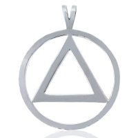 1" Sterling Silver AA Pendant with Unity Symbol (image for) 1" Sterling Silver AA Pendant with Unity Symbol