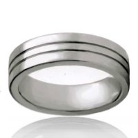 8mm Tungsten Band with Embossed Stripes