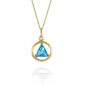 (image for) 10K Gold AA Pendant with Birthdstone 1/2"