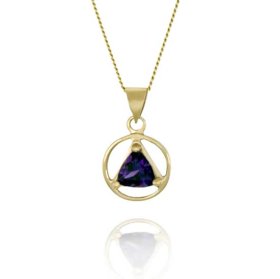 (image for) 1/2" 10K Gold AA Pendant with Genuine Amethyst