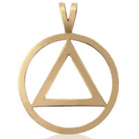 1" 10K Gold AA Pendant with Unity Symbol (image for) 1" 10K Gold AA Pendant with Unity Symbol
