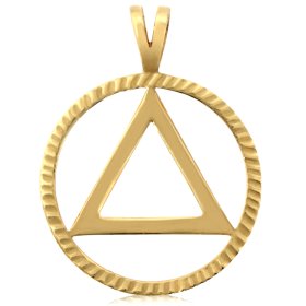 (image for) Men's Gold AA Pendant with Diamond-Cut Edge