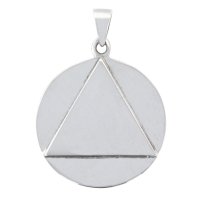 (image for) Men's Silver AA Disc Pendant