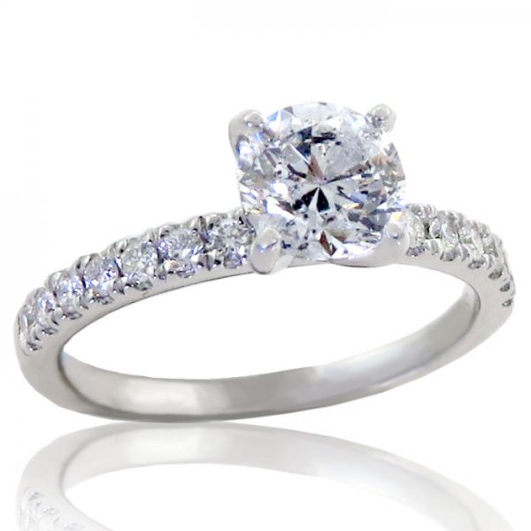 1.28 14K tw Diamond Engagement Ring - Click Image to Close