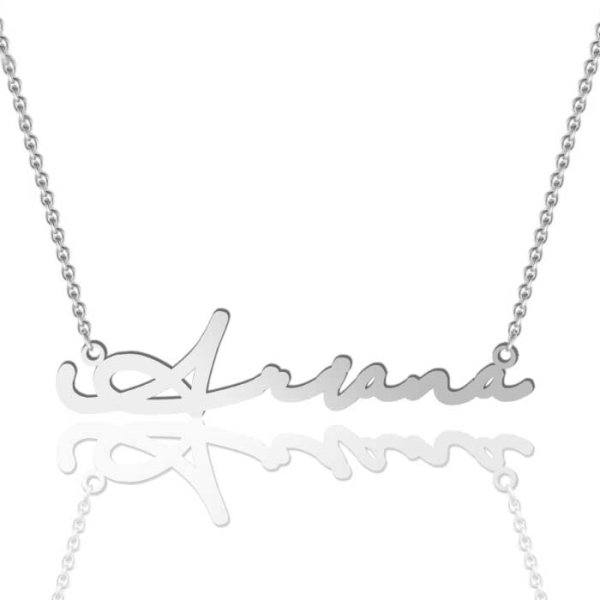 Custom Name Necklace in Long Script - Click Image to Close