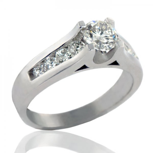 1.00ct tw 14K Classic Channel Diamond Ring - Click Image to Close