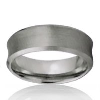 8mm Tungsten Concaved Band with Brushed Finish