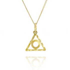 (image for) 9/16" Gold Diamond Cut Alanon Pendant