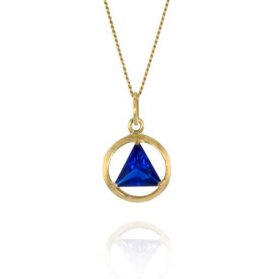 (image for) 10K Gold AA Pendant with Birthdstone 1/2"
