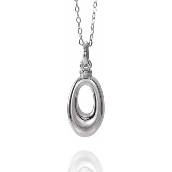 Sterling Silver Oval Loop Ash Holder - Click Image to Close
