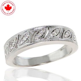 Faux Marquise Style Diamond Band in 10K White Gold