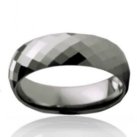 8mm Crystal Cut Tungsten Band