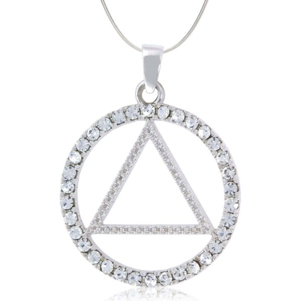 (image for) 1" Sterling Silver Cubic Zirconia Unity Pendant