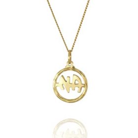 (image for) Gold NA Letters Pendant