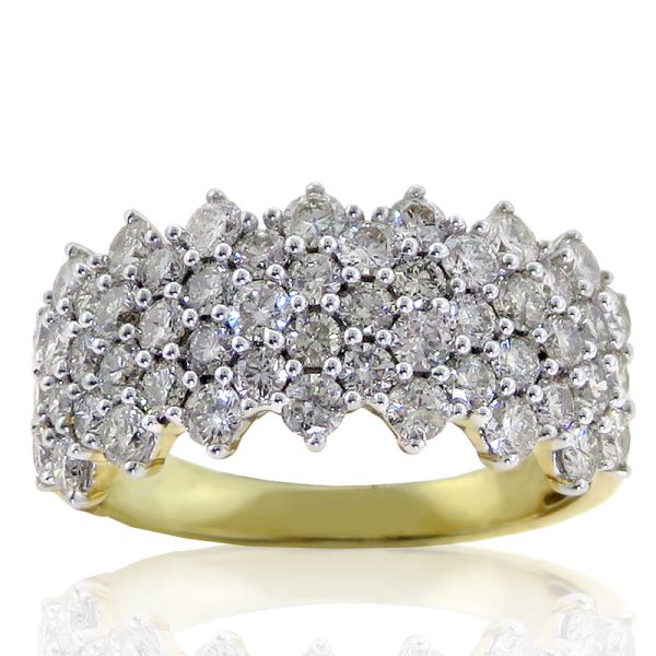 2.00ct tw Pave Diamond Band in 10K Yellow Gold - Click Image to Close