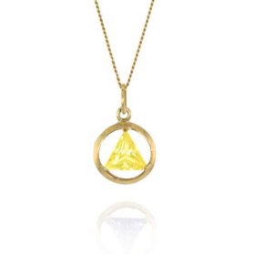 (image for) 10K Gold AA Pendant with Birthdstone 1/2"