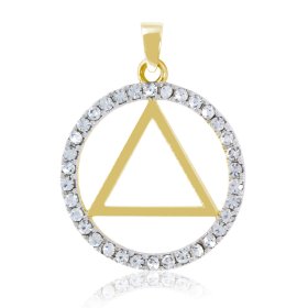 (image for) Gold Swarovski Crystal AA Pendant