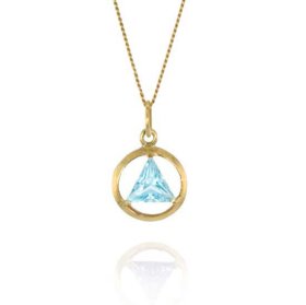 (image for) 10K Gold AA Pendant with Birthdstone 1/2"