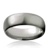 8mm Tungsten Half Dome Brushed Band