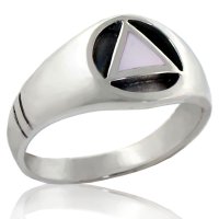 (image for) Silver AA Ring with Pink Shell