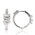 (image for) 1.40ct tw Multi Shape Diamond Hoops in 14K White Gold