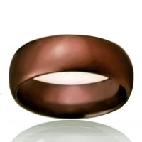 8mm Copper Tungsten Half Dome Band