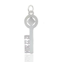 (image for) Silver NA Key Pendant with Custom Date